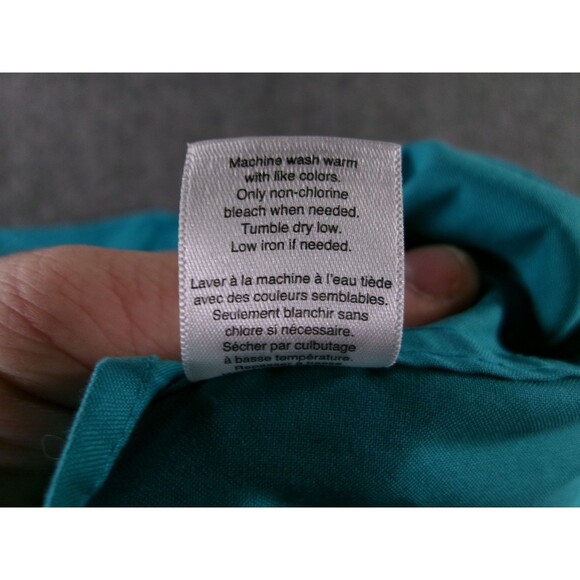 Coldwater Creek Top Women 16 Teal Capsule Base Layer No Iron Classic Office Work - Picture 8 of 10